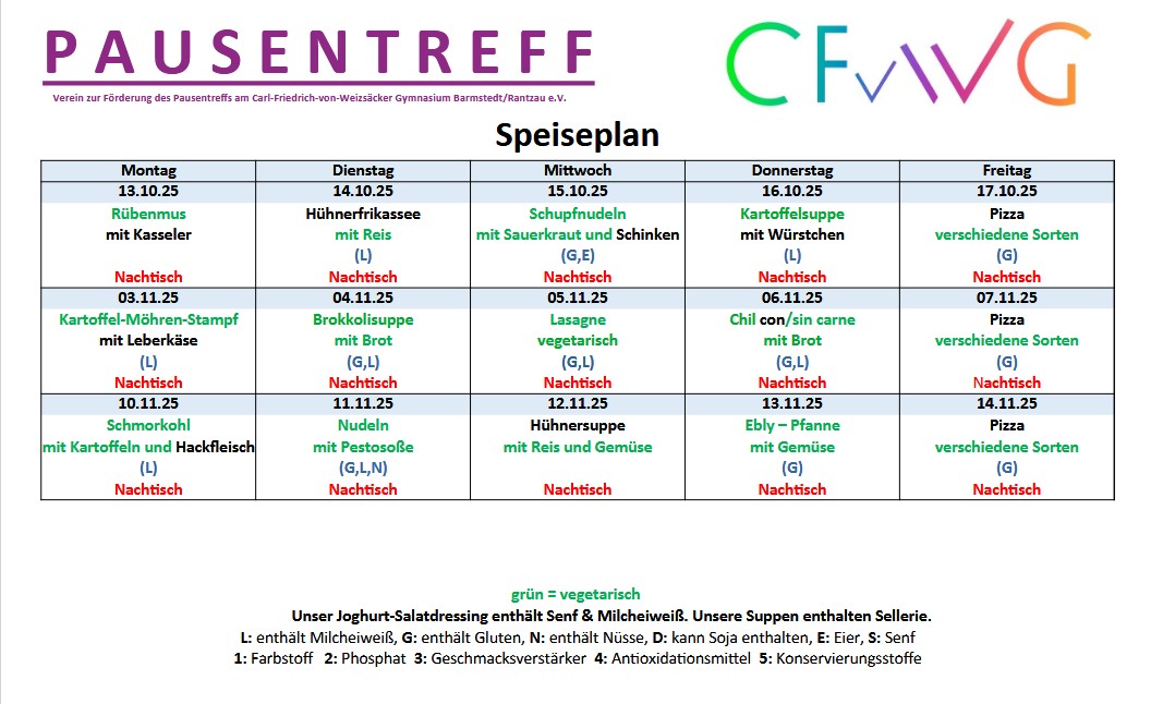 Speiseplan Nov 2025